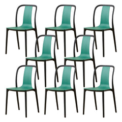 Modern Style Low-Back Plastic & Acrylic Side Chair for Kitchen & Dining Dining Chairs