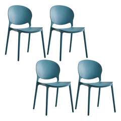 Modern Plastic Open Back Dining Side Chair 32"H Acrylic Dining Chair for Restaurant Dining Chairs