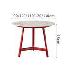 Modern terrazzo dining table with sleek design, perfect for cozy meals and home office use