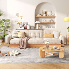 Velvet Sofa Combinable Multi-seater Bottom Drawer Design