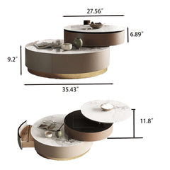 Nested Stacked Round Storage Coffee Table Set