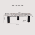 Terrazzo coffee table with contemporary design, perfect for small homes and chic office spaces