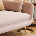 31.5-inch polyester blend tuxedo arm sofa with loose back, perfect for living room seating