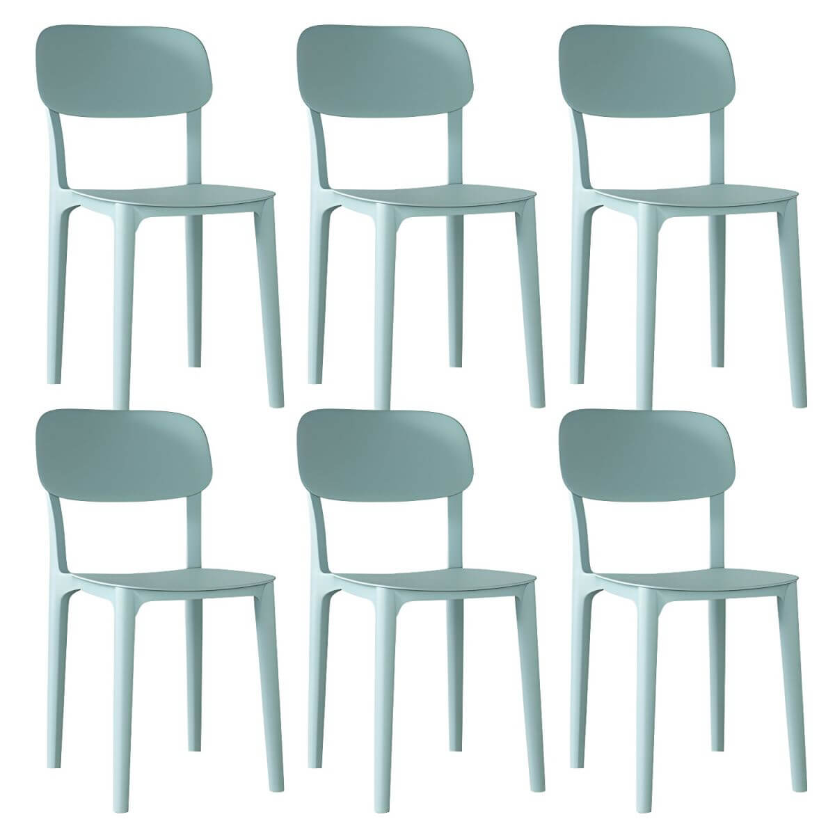 Stackable Nordic acrylic dining chair with backrest and acrylic legs