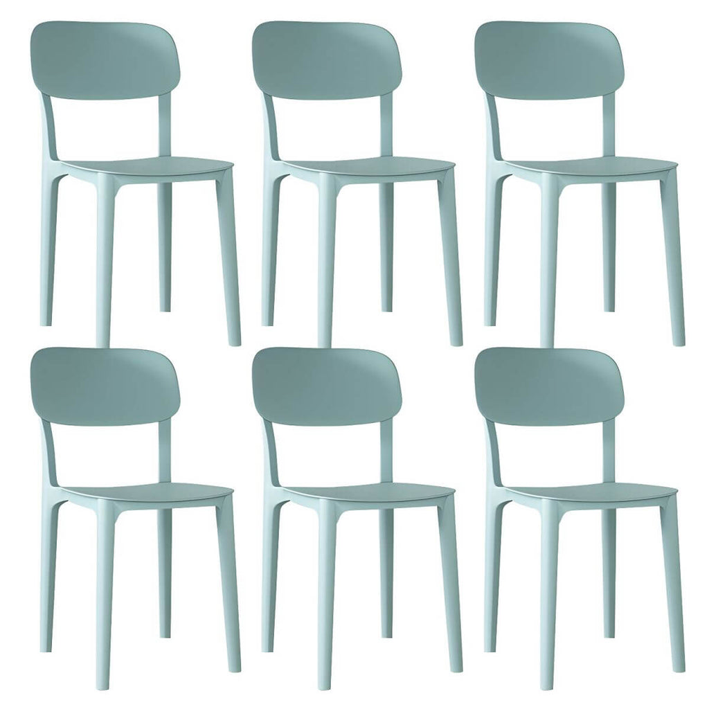 Stackable Nordic acrylic dining chair with backrest and acrylic legs
