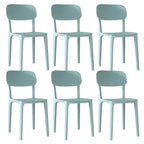 Stackable Nordic acrylic dining chair with backrest and acrylic legs