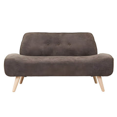Scandinavian Style Small Size Sofa with Wood Frame in Solid Color and Polyester Blend Upholstery Sofa