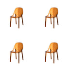 Armless acrylic side Parsons dining chair for indoor home use