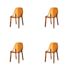 Home Indoor Armless Dining Chairs Acrylic Side Parsons Chair Dining Chairs