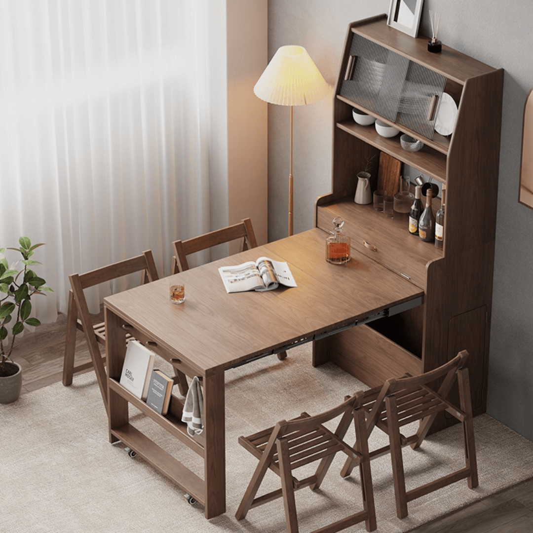 Space-saving folding table perfect for dining and work in small cozy homes main product image Hauptbild