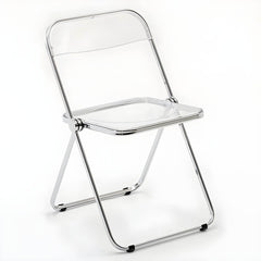 Scandinavian Style Silver Metal Leg Plastic & Acrylic Side Chair Dining Chairs