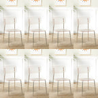 Transparent acrylic dining chair with modern design, perfect for living room and kitchen seating