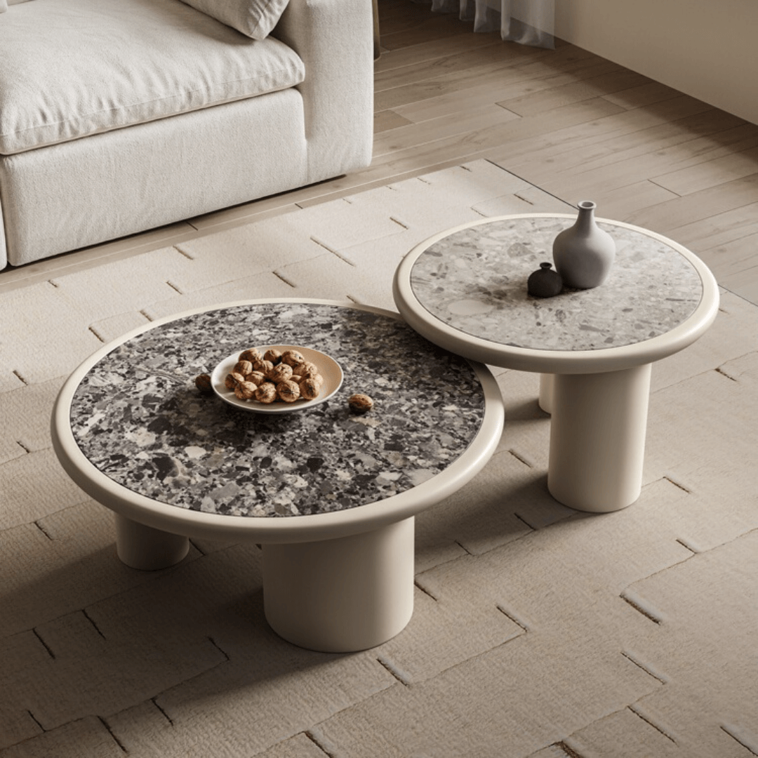 Elegante Runde Terrazzo-Couchtisch-Kollektion für Schicke Wohnkultur Zweitbild