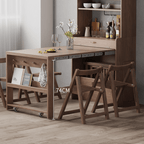 Space-saving folding table perfect for dining and work in small cozy homes