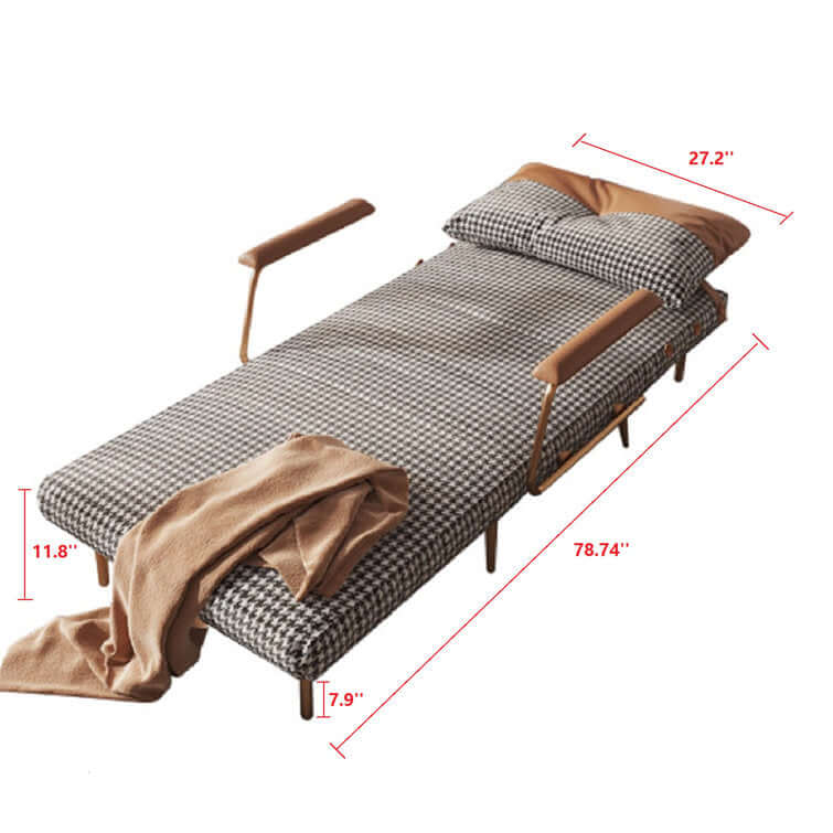 Modern 33.5-inch convertible sofa bed upholstered in fabric for versatile living spaces