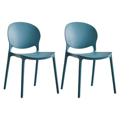 Modern Plastic Open Back Dining Side Chair 32"H Acrylic Dining Chair for Restaurant Dining Chairs
