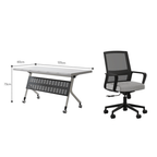 Foldable meeting table that is durable, lightweight, and easy to store