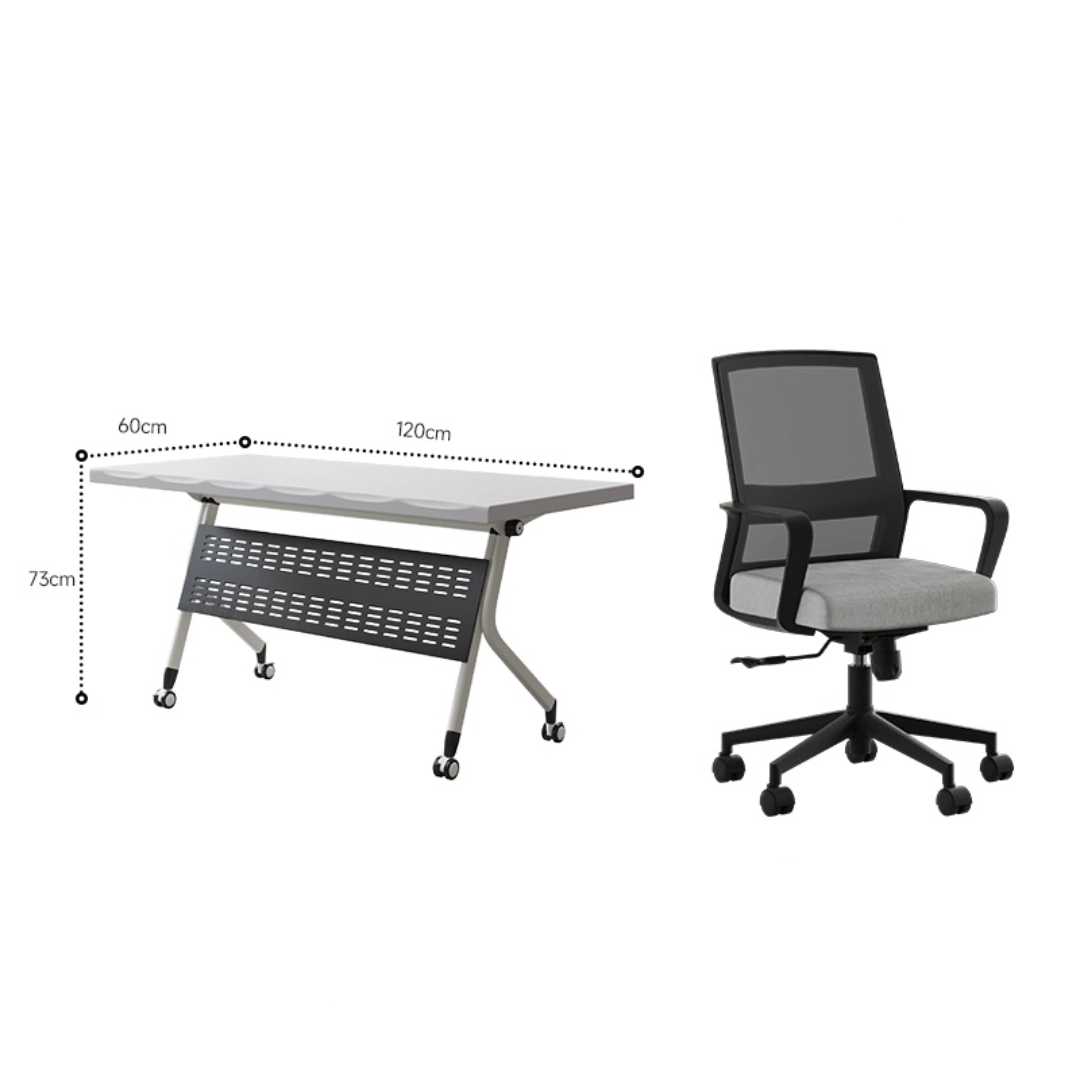 Foldable meeting table that is durable, lightweight, and easy to store