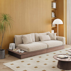 Modern Pull-Out Floor Sofa Bed with Reversible Armrests & Lift-Top Storage