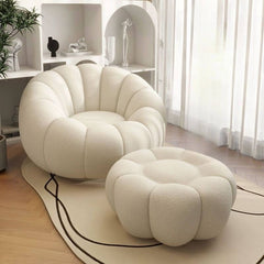 Small Swivel White Papasan Chair: Light Wood Frame, No Casters, Non-Stackable, Sloped Arms Accent Chairs
