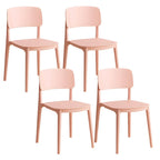 Scandinavian style stackable plastic and acrylic side chair for kitchen and dining