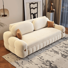 3-in-1 Sofa Bed with Space-Saving Design, Cream White