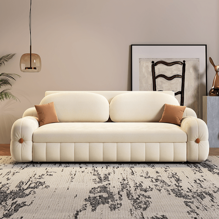 3-in-1 Sofa Bed with Space-Saving Design, Cream White Main Product Image メイン画像