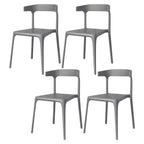 Stackable Nordic acrylic dining chair with backrest and acrylic legs