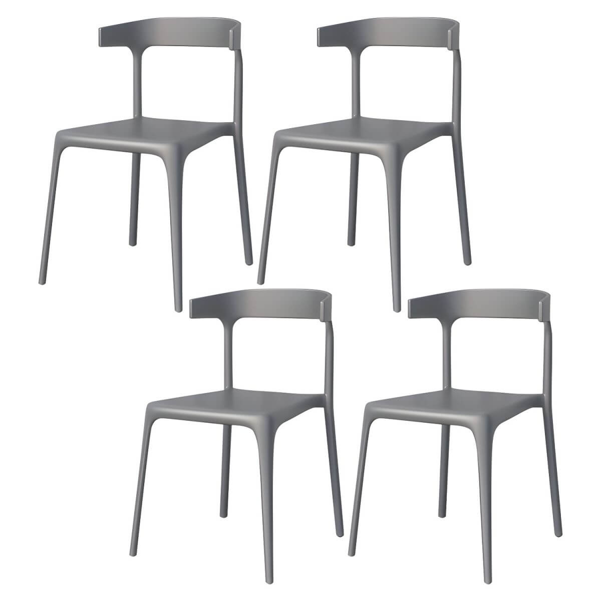 Stackable Nordic acrylic dining chair with backrest and acrylic legs