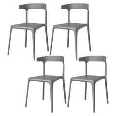 Nordic Stackable Backrest Acrylic Chair with Acrylic Legs for Dining Room Dining Chairs