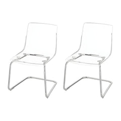 Gorgeous Scandinavian Style Side Chair - Low Back Plastic & Acrylic Chair for Kitchen & Dining Dining Chairs