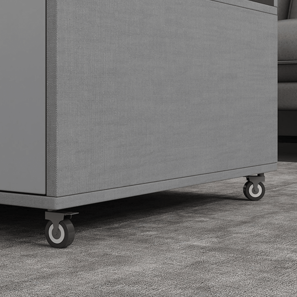 Practical and Chic Gray Lift Tables for Optimal Space Efficiency