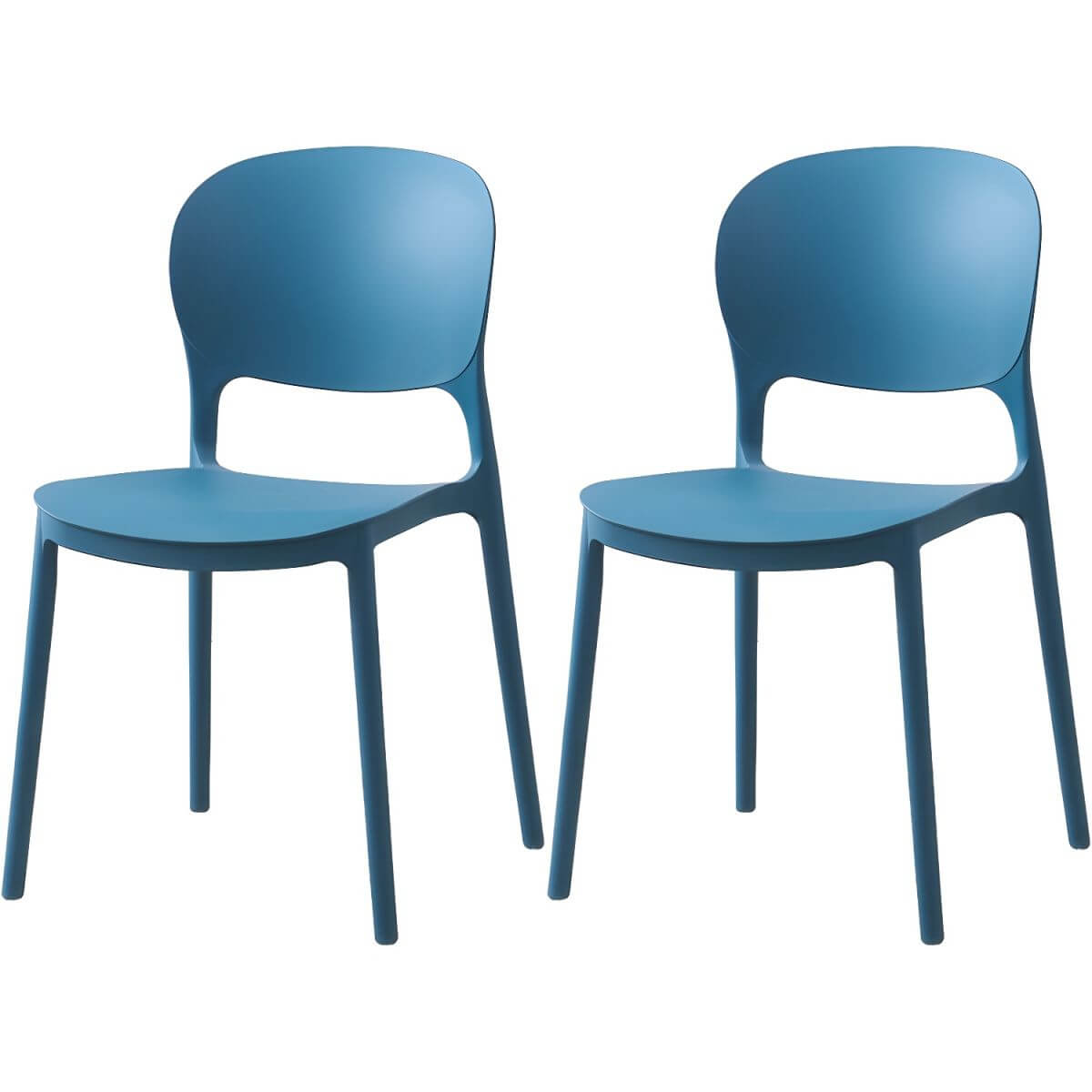 Scandinavian style stackable plastic and acrylic dining side chair for kitchen and dining