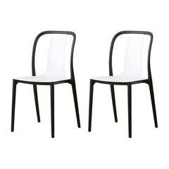 Modern Style Low-Back Plastic & Acrylic Side Chair for Kitchen & Dining Dining Chairs
