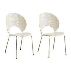 Scandinavian Style Stackable Armless Side Chair in Plastic & Acrylic Dining Chairs