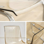 Scandinavian style plastic and acrylic non-upholstered side dining chair