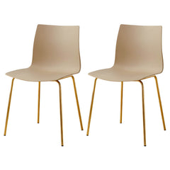 Modern Plastic & Acrylic Side Chair for Kitchen & Dining with Metal Legs Dining Chairs