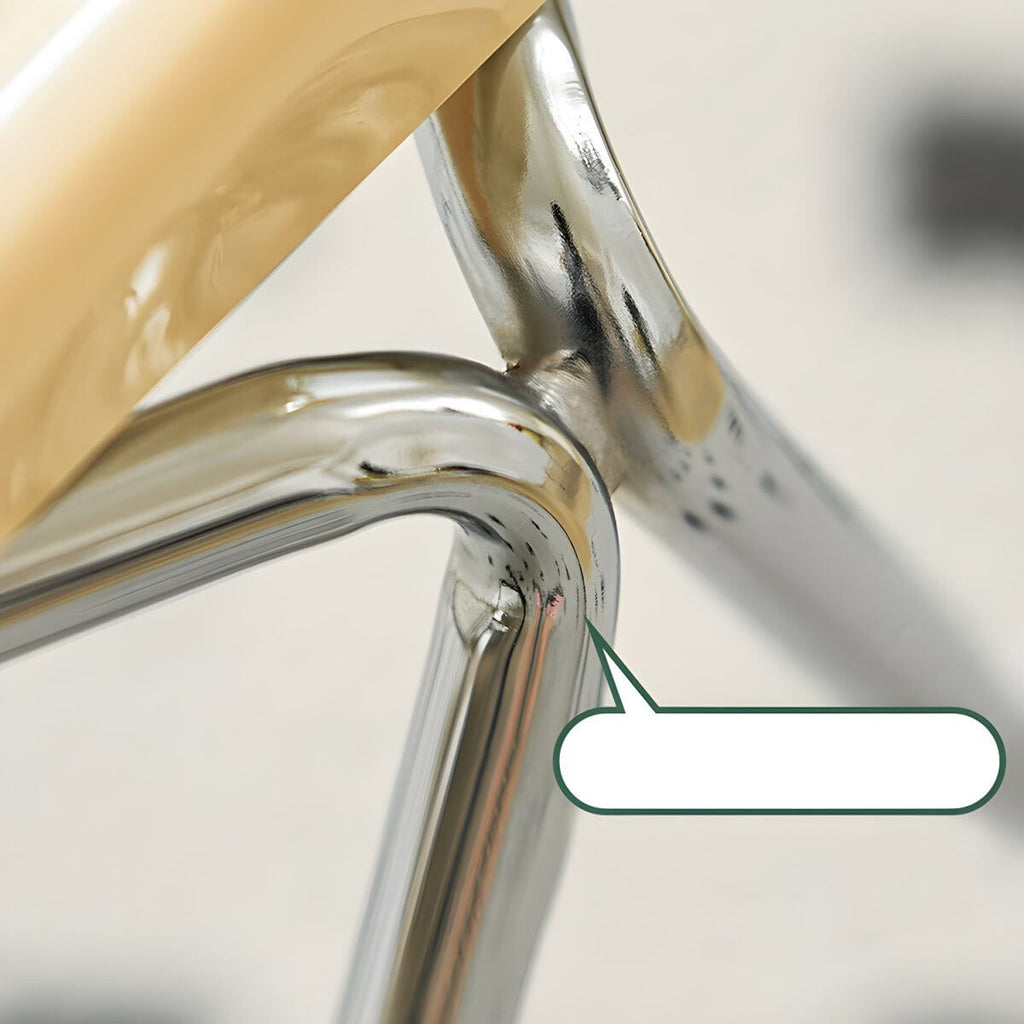 Stackable Scandinavian plastic and acrylic side chair with low back for dining