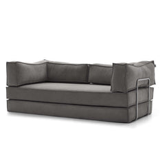 Corduroy Fabric 78.7" Compressed Sofa Bed Free DIY Couch with 3 Stainless Steel Frames