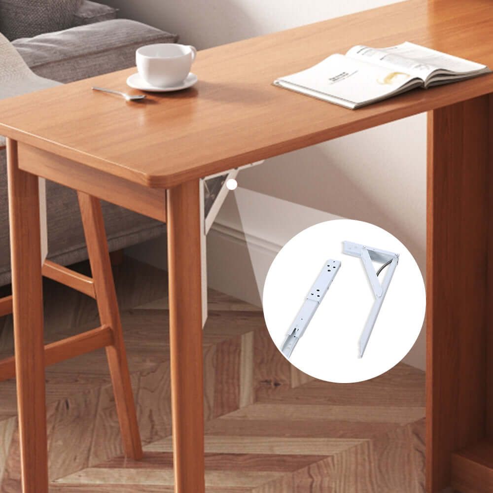 Folding bar table with dining combo and built-in wine cabinet for compact spaces