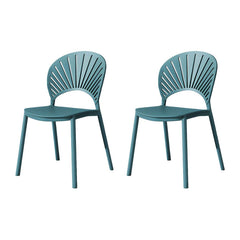 Scandinavian Style Plastic & Acrylic Side Chair with Low Back for Kitchen & Dining Dining Chairs