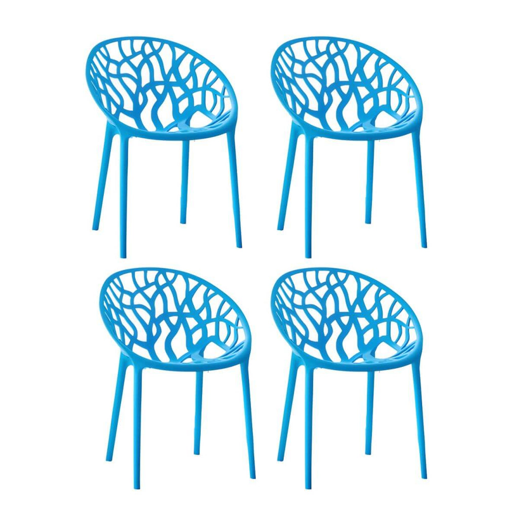 Scandinavian style sloped arm chair made of plastic and acrylic, ideal for kitchen and dining areas