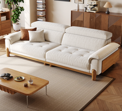 Cocochairs French Vintage Tech Velvet Sofa - Elegant Green & White Upholstery