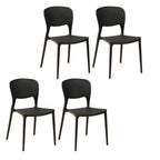 Stackable Scandinavian style plastic and acrylic side chair for dining room