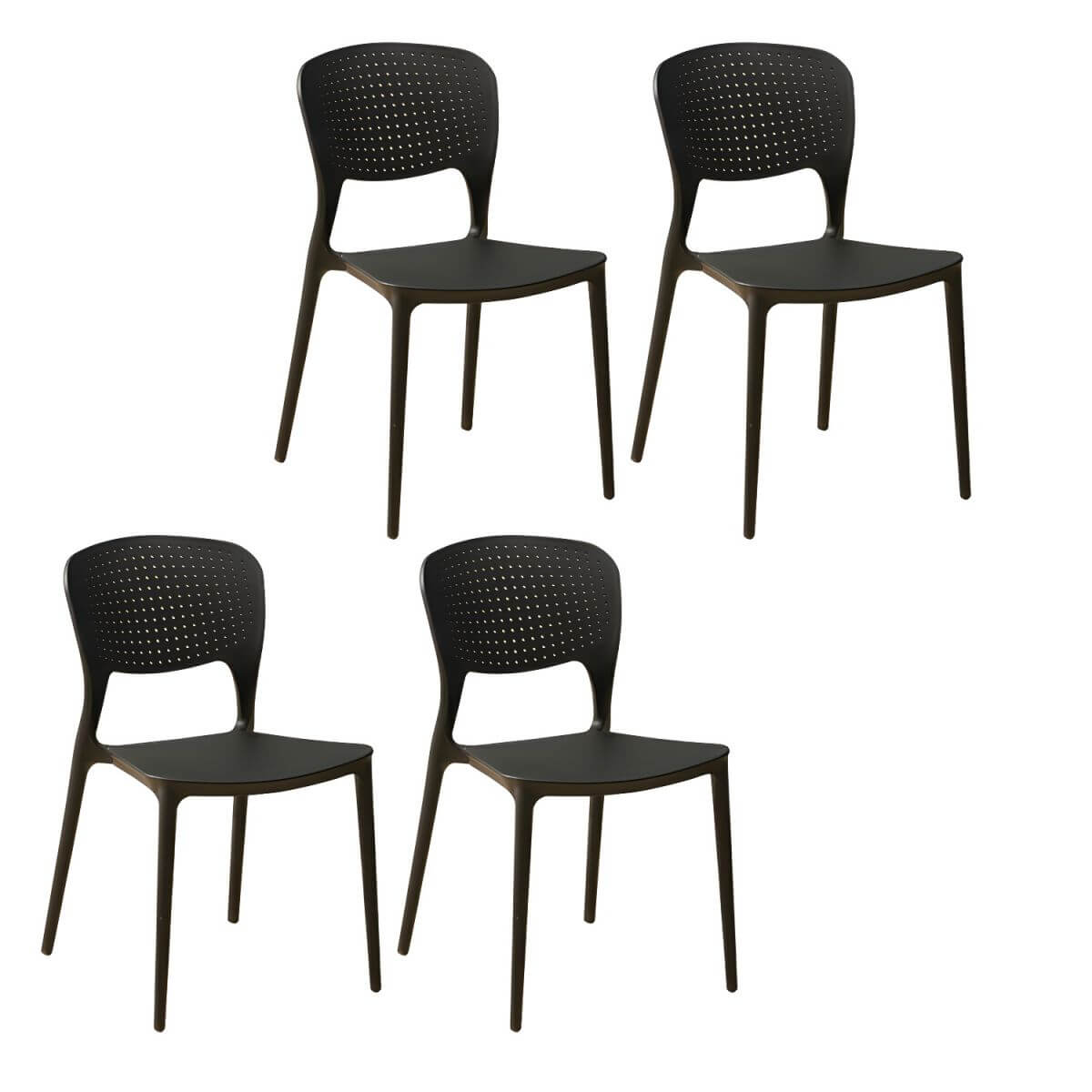 Stackable Scandinavian style plastic and acrylic side chair for dining room