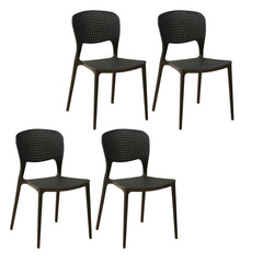 Modern Scandinavian Style Stackable Plastic & Acrylic Side Chair Dining Chairs