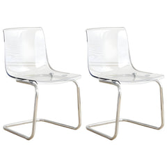 Scandinavian Style Non-Upholstered Side Chair in Plastic & Acrylic Dining Chairs