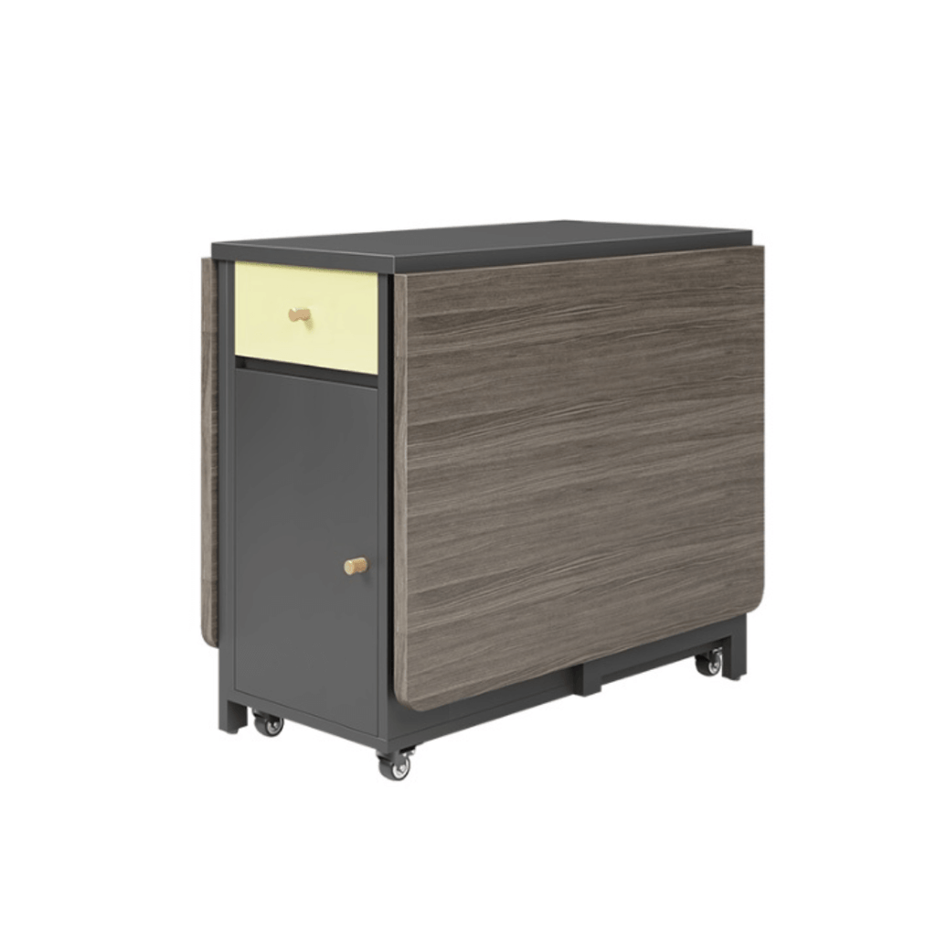 Expandable modern minimalist dining table set with chairs for stylish, space-saving meals