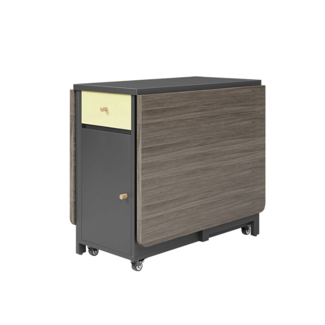 Expandable modern minimalist dining table set with chairs for stylish, space-saving meals