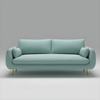 31.5-inch polyester blend tuxedo arm sofa with loose back, perfect for living room seating